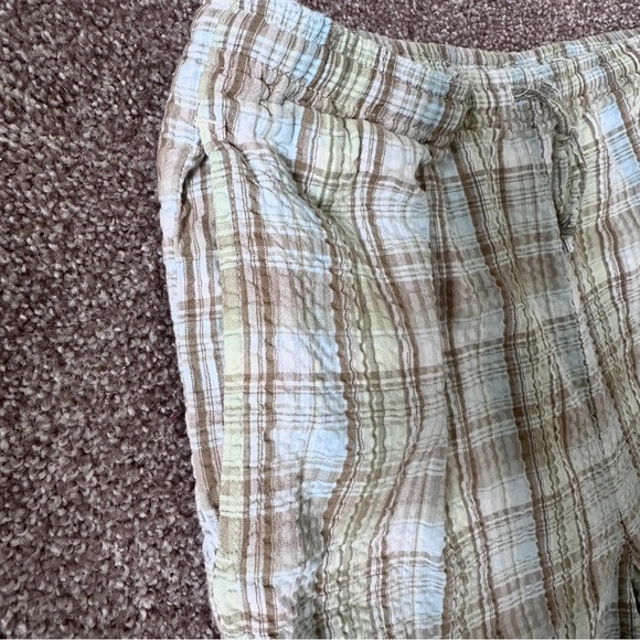 Vintage Blair Pastel Plaid Capri Cropped Pants Womens Size Medium Summer Coastal - Picture 4 of 15